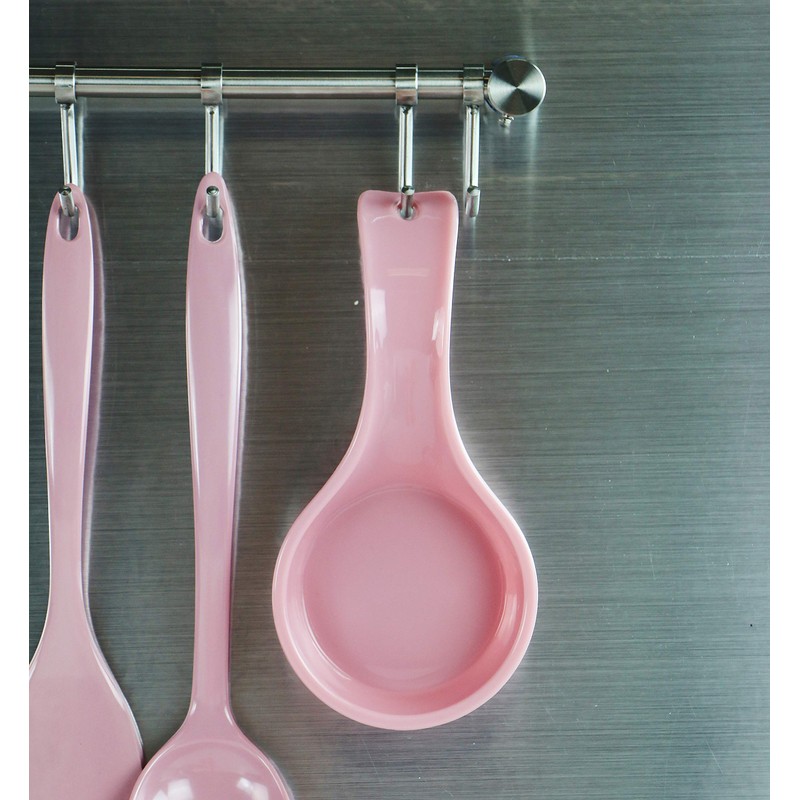 Reston Lloyd Calypso Basics Single Plastic Spoon Rest, Pink, single
