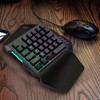 HXSJ Single Hand Membrane Keycap Gaming Keyboard 35 Keys Single