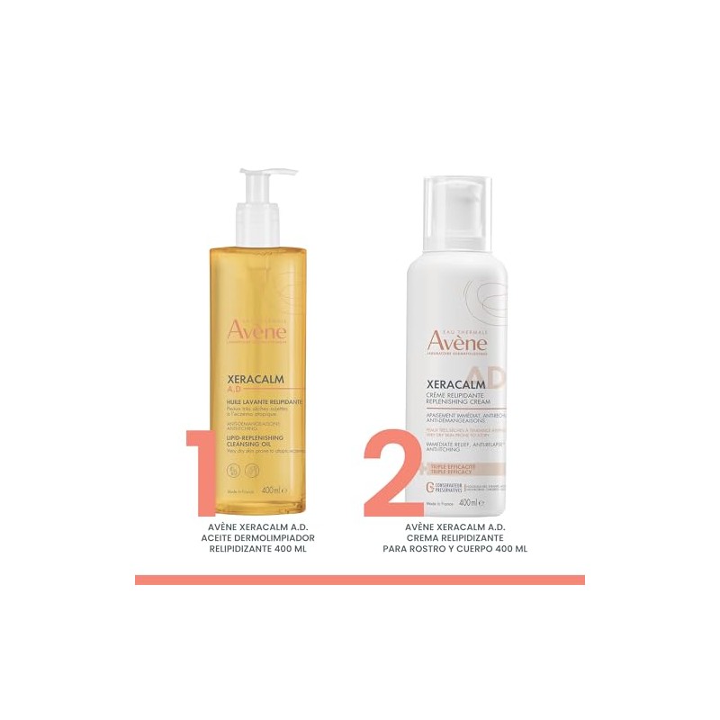 AVÈNE XeraCalm A.D Crema Relipidizante, Hidratación Diaria para Piel Muy