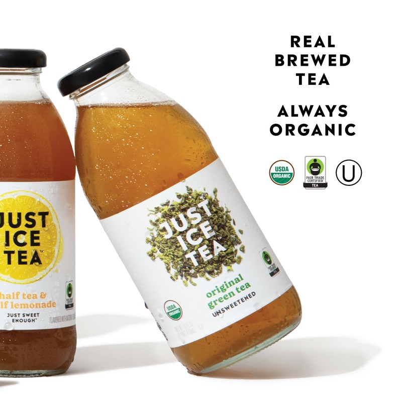 Just Ice Tea Organic Iced Tea, 16 Fl Oz Glass