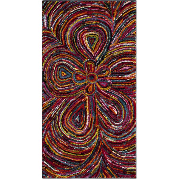 Safavieh Aruba Collection ARB503M Boho Abstract Flower Area Rug, 2'7"