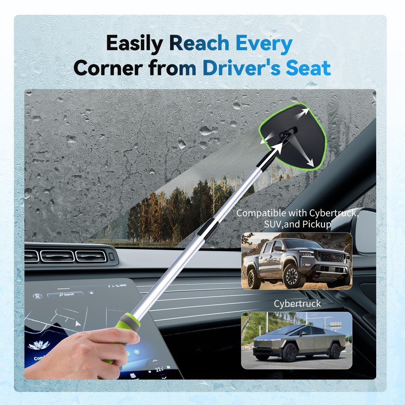 5 Pack Microfiber&Nano Microfiber- XINDELL EasyPivot Windshield Cleaner Tool Pads,Washable
