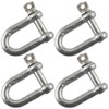 6mm Galvanised Dee Shackle PACK of 4 Shackle Chandlery DK01