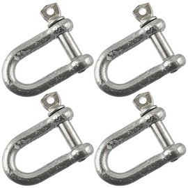 6mm Galvanised Dee Shackle PACK of 4 Shackle Chandlery DK01