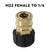 GIONAR Pressure Washer Adapter, M22 Female to 1/4 Quick Connect,