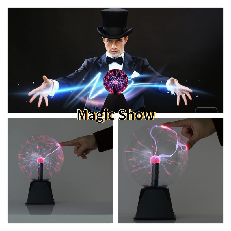 OOTSUN Plasma Ball, 4 Inch Plasma Globe Nebula Thunder Lightning,