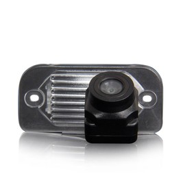 Navinio Waterproof Backup Camera Color Car Rear View Camera 170 Degree Viewing Angle License Plate with Night Vision for Mercedes C E CLS class W203 W211 W219 W209 (No. 4 size 30*62mm Up round Edge)