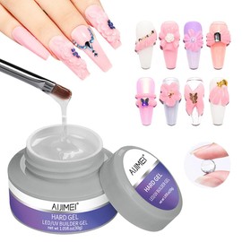 AIJIMEI Builder Gel-30g,Transparent Aufbaugel für Gelnägel,Nagelgel UV Aufbaugel,Hard Gel UV Gel Builder,UV Gel zur Nagelverlängerung und Modellage,Nail Art Acrylgel für Nägel