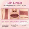 Lápiz Labial 2 En 1 Resistente Al Agua, Delineador De