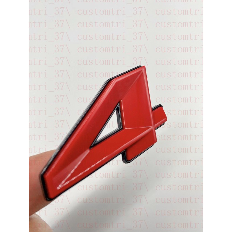 OVERLAND SPY (2pc) Red Black 345 Badge Emblem Trim for