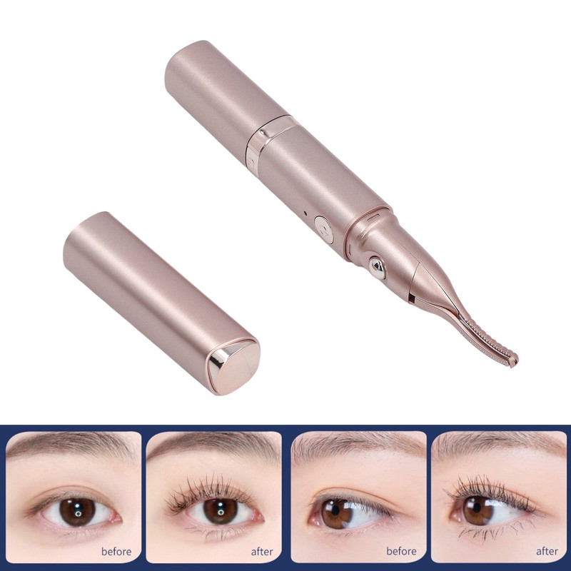 Electric Heated Eyelash Curler Handheld 2 in 1 Long Lasting