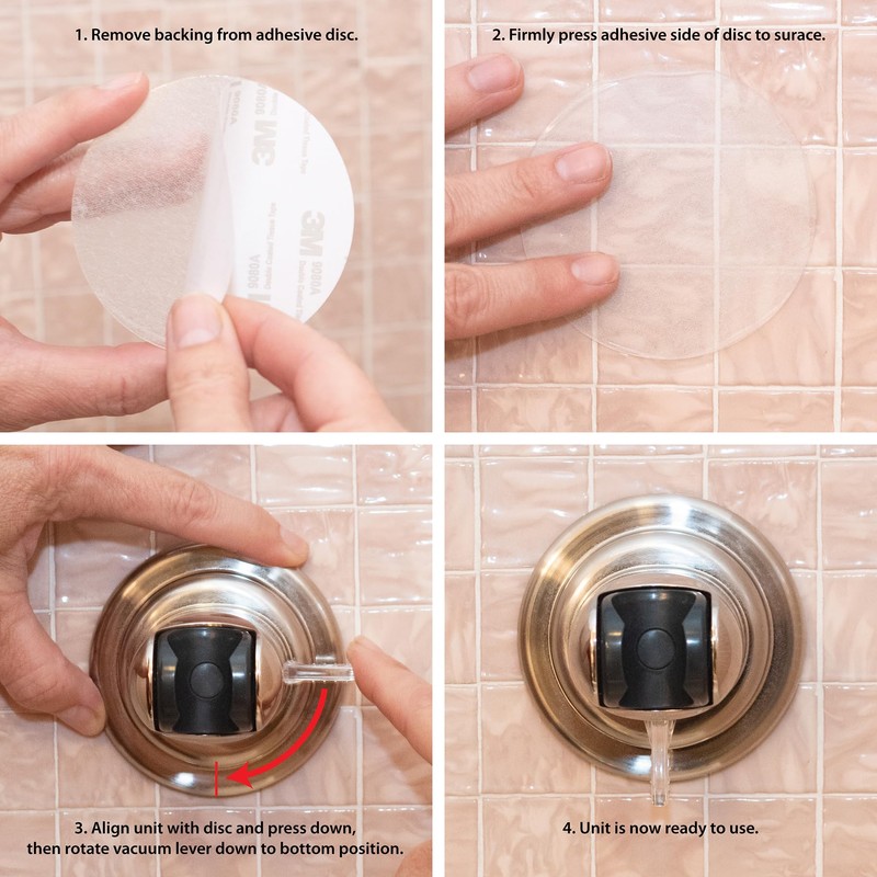 Lancer USA Suction Cup Handheld Shower Head Holder Adhesive Removable