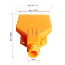 Aopin Blaswinddüse G1/4 männlich, flache Luftdüsenöffnung, ABS-Luftwinddüse, Luftsprühdüse, Strahldüse geeignet für Druckluftmaschinenzubehör, Staubentfernung, Lufttrocknung, 6 Stück