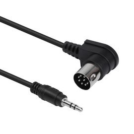 QIANRENON Midi 8 Pin Din Plug to TRS 3.5mm Jack Stereo Plug Audio Stereo Cable, 8-Pin DIN 90 Degree Male to TRS 1/8 Stereo Audio Cable Lead, for Electronic Musical Instrument Signal Output 1.8m/5.9 ft