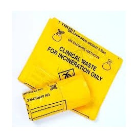 Clinical Waste Bags (Yellow) - Heavy Duty Sacks - 17in x 25in (x25)