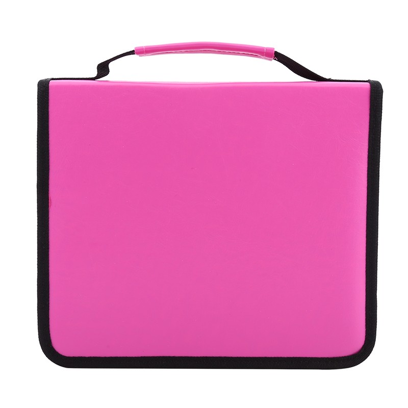 120 Slots PU Leather Foldable Pencil Case Large Capacity Zipper