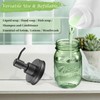 Amolliar Green Glass Mason Jar Liquid Soap Dispenser, 16OZ, Black