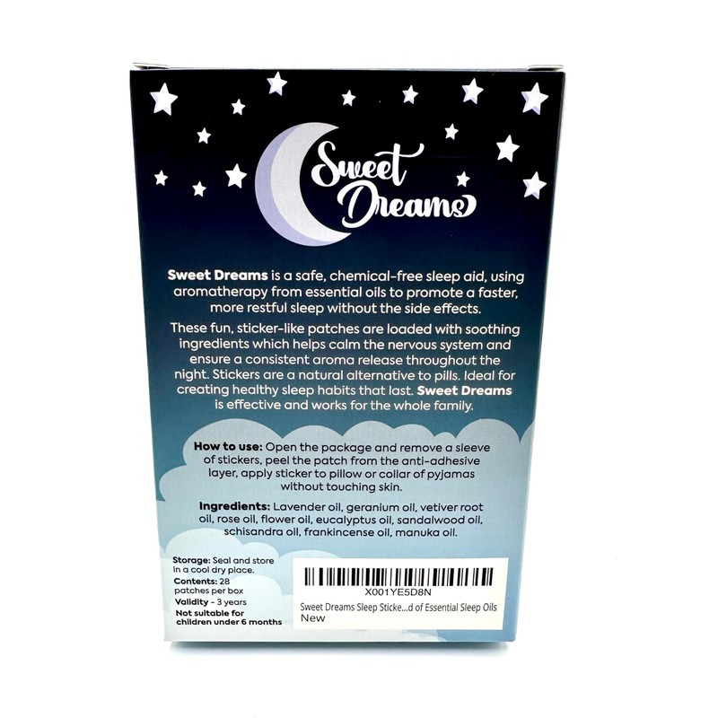 Sweet Dreams Sleep Stickers (28 Pack) - A Blend of