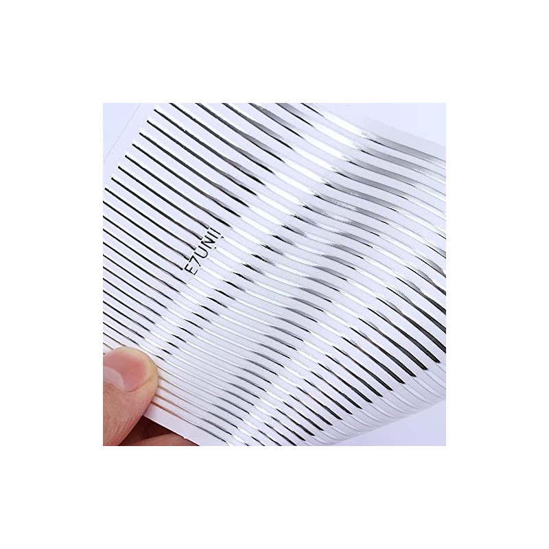 5 Flexible Stripes Sticker - Selbstklebende elastische Streifen in Gold,