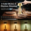 2 Pack Small Cordless Table Lamp, Battery Operated Gold Lamp