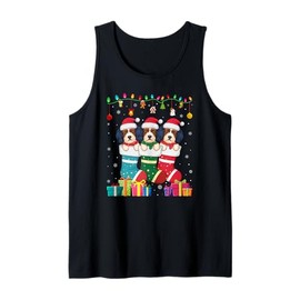 Three Havanese Dog in Sock Funny Boys Girls Kids Christmas Tank Top