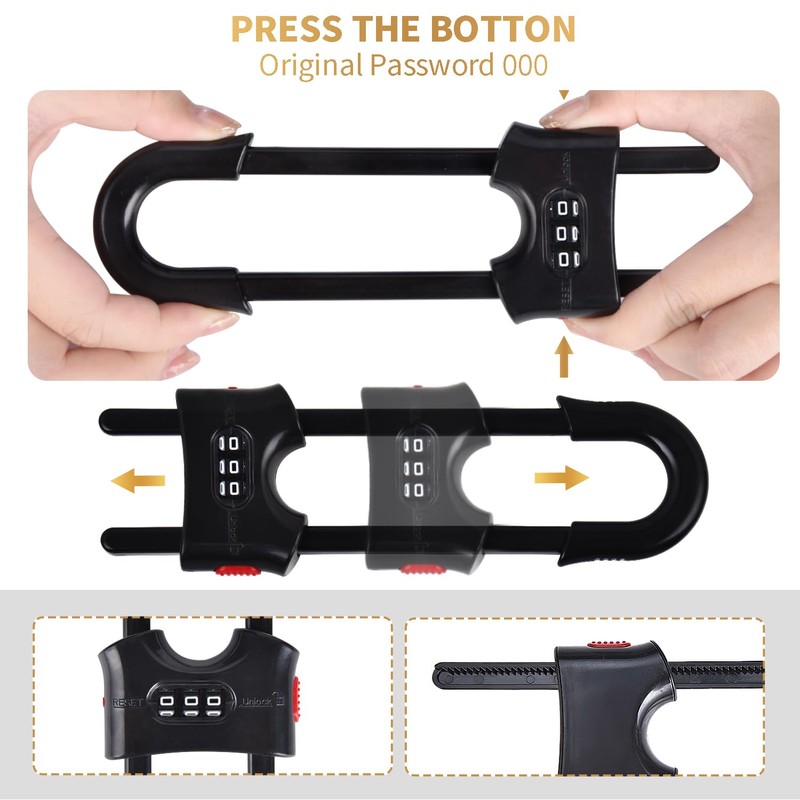 4 Pack U-Shaped Sliding Cabinet Locks Multifunctional Child Safety Lock