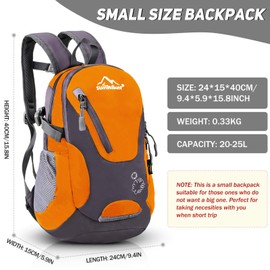 sunhiker Small Cycling Hiking Backpack Water Resistant Travel Backpack Lightweight Daypack M0714 （20-25L）