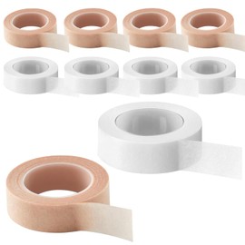 Leogony 10 Pcs Micropore Tape 2.5cm x 9.14m, Non Woven Breathable Skin Tape for Nose Ear Wound Dressings