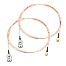 DMiotech 2 Pcs RG316 Coaxial Cable 39" SMA Male to UHF SO239 Female Connectors Adapter 50 Ohm Antenna Extension Cable for Router Antenna Analyzer GPS LAN Common Devices