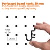 Nivithi Set of 50 J-Shape Pegboard Hooks Kit, Includes Peg