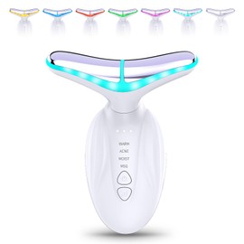 Face Massager, Senndio Face Lifting Device with 7 LED Colors 4 Modes, Electric Face and Neck Massager EMS Microcurrent Anti-Wrinkle Facial Sculpting, Portable with USB-C Charging
