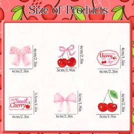 Aposwow Cherry Themed Party Decorations - 36Pcs Cherry on Baby Shower Top Cupcake Toppers Decorations She's the Top Cupcake Picks Decor for Women Girls