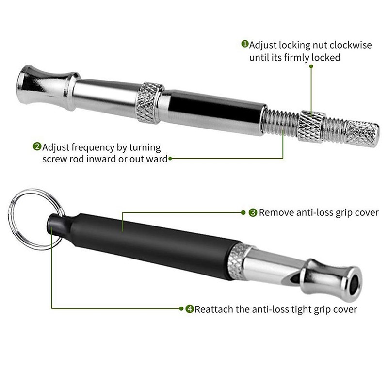 Ouceanwin Dog Whistle Set, 3 Pieces, Professional Adjustable Whistle, High