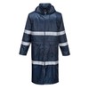 Portwest F438 Men's Waterproof Raincoat - Reflective Long Rain Jacket