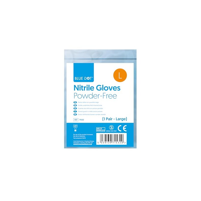 Blue Dots Nitrile Gloves (Pair) – Non-sterile – Latex-free –