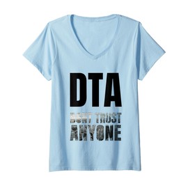 Womens Dont-Trust-Anyone. Anarchism Chaos-Disorder-Disruption V-Neck T-Shirt