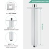 Voolan Shower Arm with Flange, Ceiling Mounted Fixed Shower Pipe,