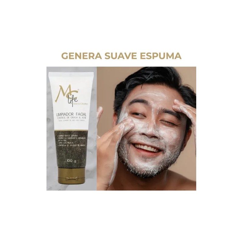 Limpiador Facial Grasa & Acné, Aloe Vera Y Centella. Mc