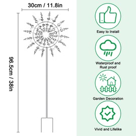 Unique and Magic Metal Windmill, Wind Chime Magic Windmill, 3D Metal Windmill, Wind Spinner Garden, Wind Chime Garden for Patio, Lawn, Courtyard Landscape Decoration