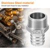 sourcing map 5pcs Stainless Steel Barbed Fitting 1" NPT Male