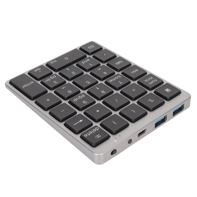 Numeric Keyboard Mini USB Rechargeable Wired 28 Keys Thin Portable