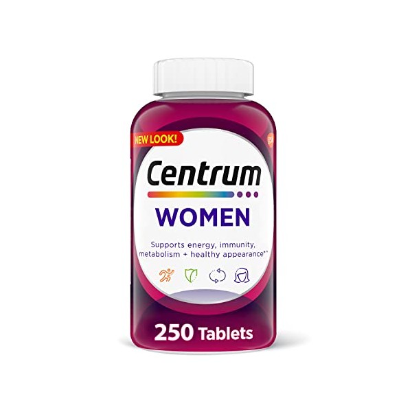 Centrum Centrum Multivitamin for Women, Multivitamin/Multimineral Supplement with Iron, Vitamin