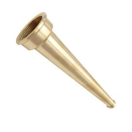SAFBY Brass Fire Equipment, Plain Hose Nozzle, 2" NPSH (NPT), 12" Length, 9/16" Orifice (2" NPSH/NPT)