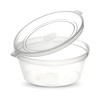 Somwell - 100pcs x 2oz Clear Round Hinged Pots With