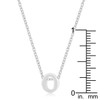 Unbranded Rhodium Plated Finish Initial O Pendant Necklace 18 Inch