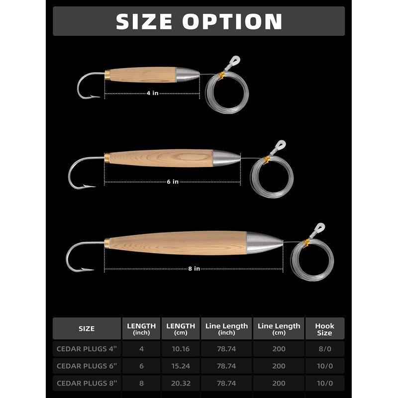 BLUEWING Cedar Plug 2pcs Fishing Plugs Wood Lure Natural Cedar
