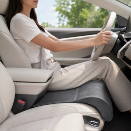 Car Seat Leg Support Cushion for Driving – Memory Foam Seat Extender Pad for Added Comfort and Leg Support
