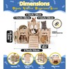 LEXASTLE Larger Bunny Castle Sturdy Walnut Color Wooden Rabbit Hideout