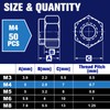 LEONTOOL 50Pcs M4 x 0.7mm Locknuts, Metric Self-Lock Nylon Inserted