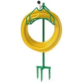 Utopia Home Hose Holder, Freestanding Metal Garden Hose Holder, Sturdy Outdoor Hose Holder, Detachable Water Hose Holder, Rustproof Hose Holder Box for Courtyards, Flower Beds, and Lawns - Green